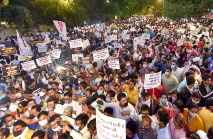anti-Muslim slogans at Jantar Mantar