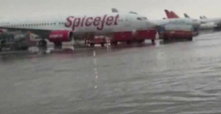 Delhi IGI airport waterlogged