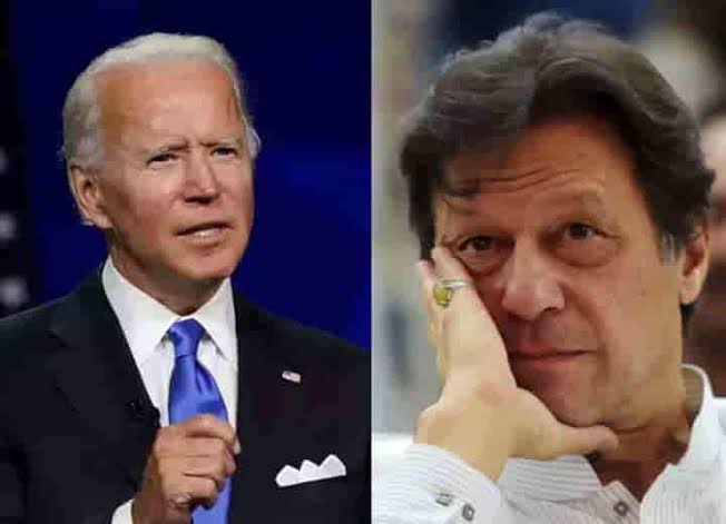 President Joe Biden and Imran Khan