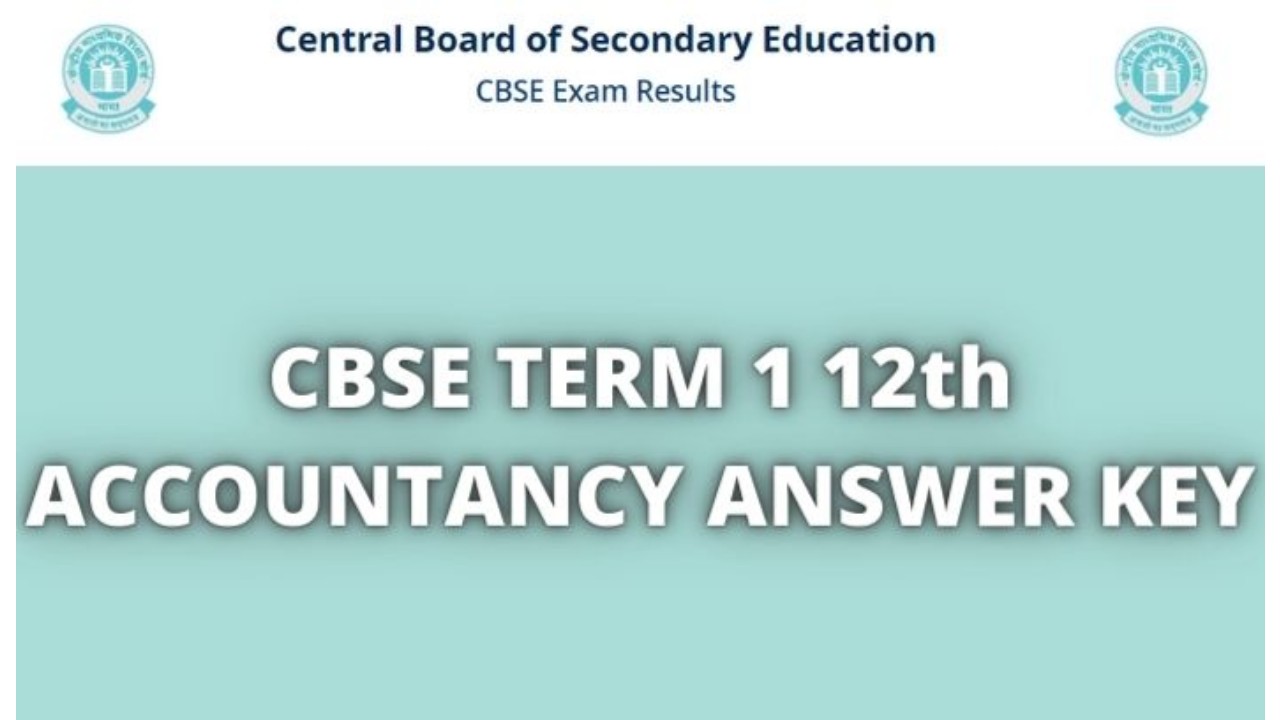 CBSE class 12th Accountancy board exam answer key