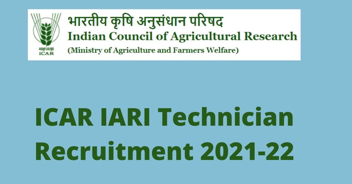 IARI recruitment 2021