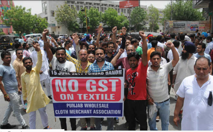 protest against proposed GST hike