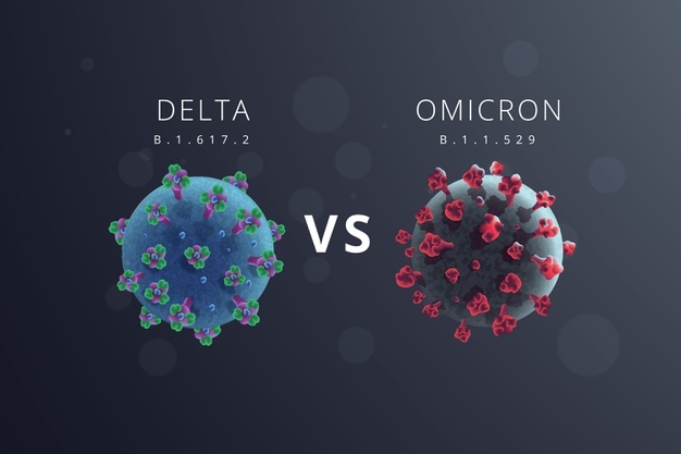 delta omicron comparision