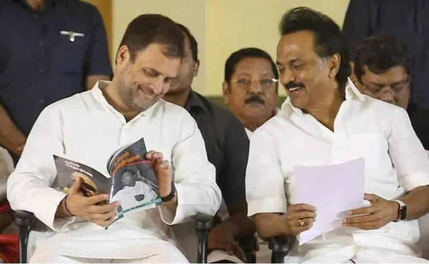 Rahul Gandhi with Tamil Nadu Chief Minister MK Stalin