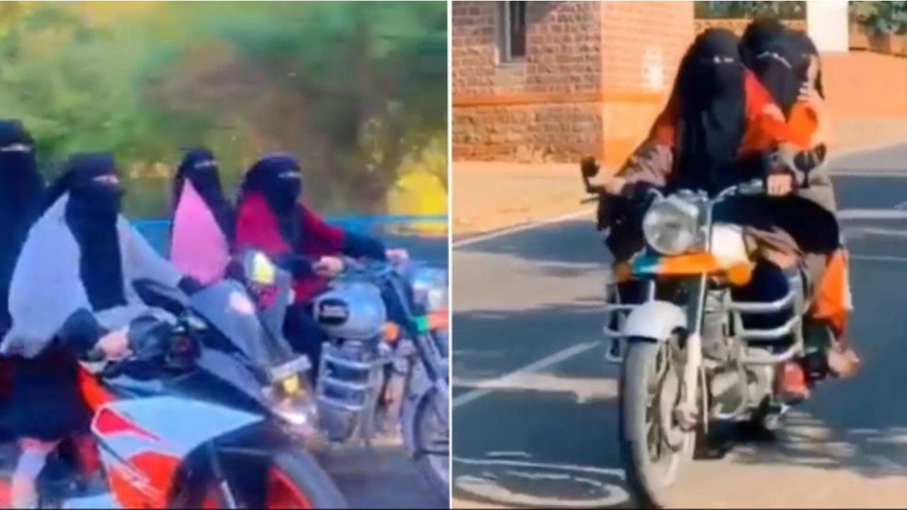 burqa-clad girls in Madhya Pradesh ride bikes