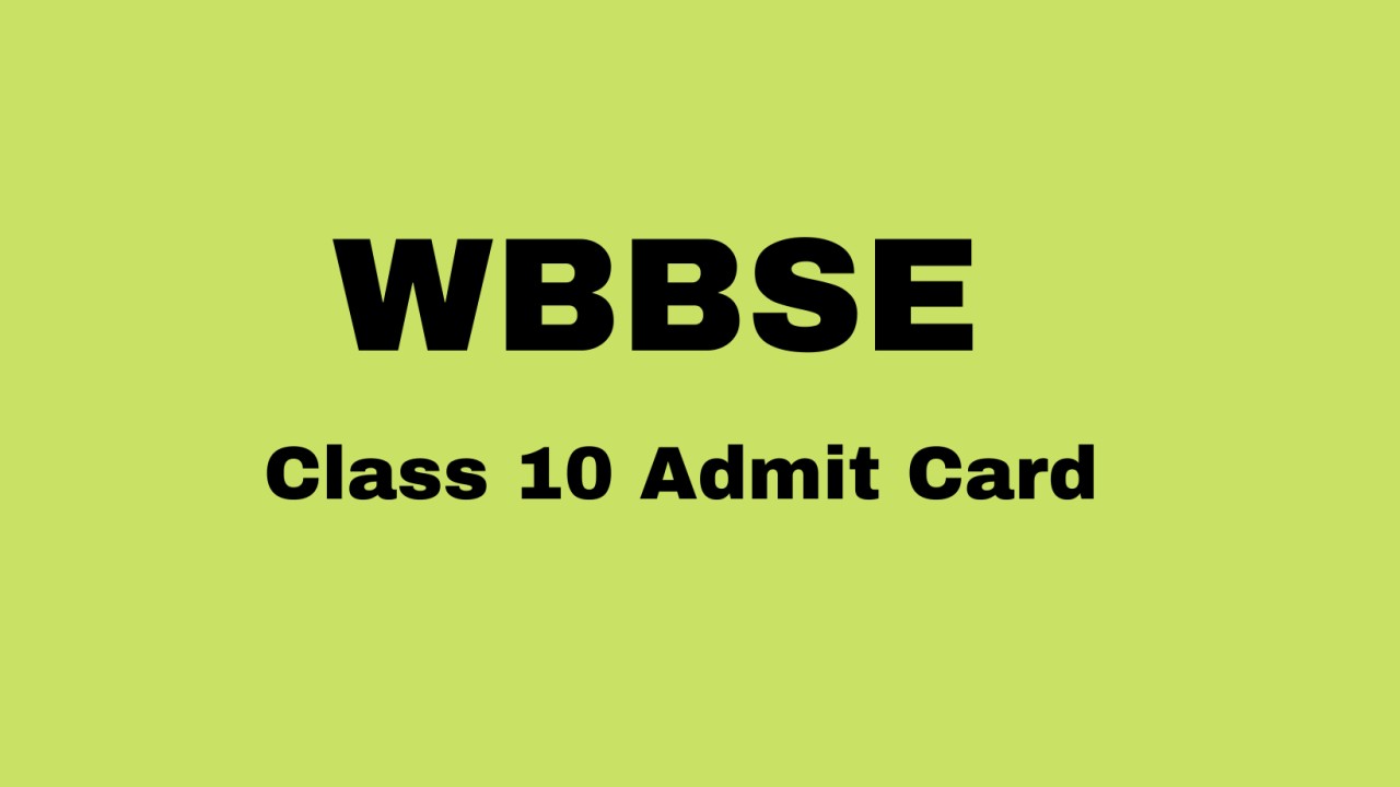 WBBSE class 10 admit card