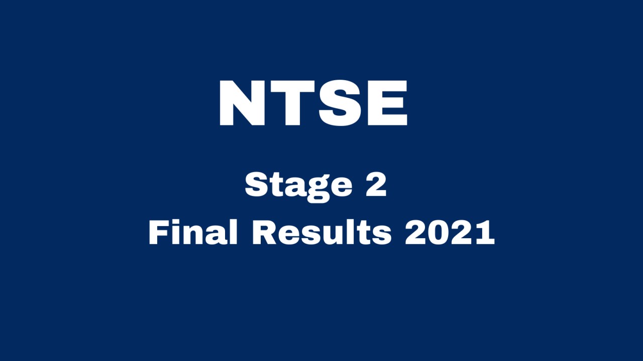 NTSE stage 2 Final results
