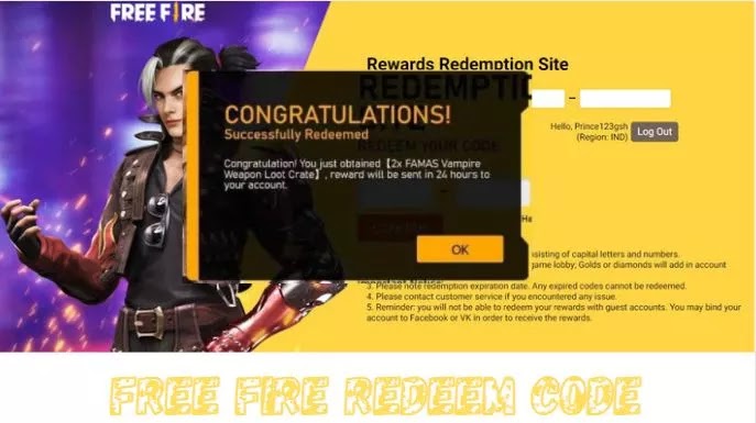 Here are the Garena Free Fire Codes for August 5, 2022