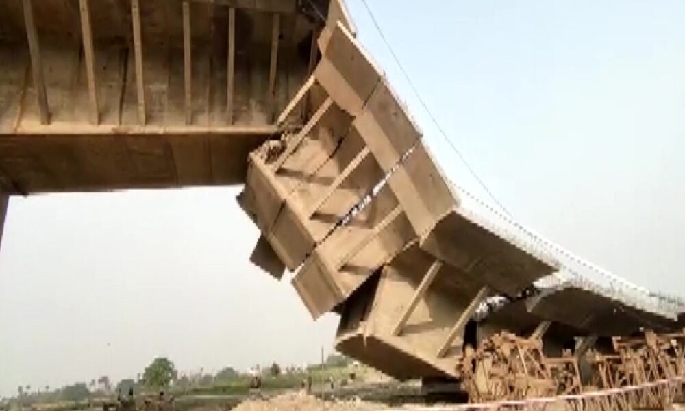 under-construction bridge collapses in Bhagalpur bihar