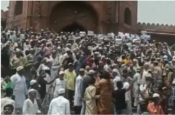 jama masjid protest