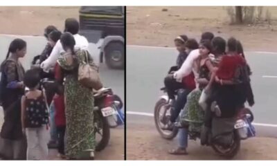 Viral: 7 people on a single bike! Watch to know what happens next!