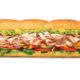 Half-eaten Subway sandwich