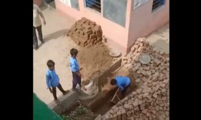 Bihar government school students physical labour