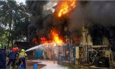 Fire breaks out in godown and hutments in Reti Bandar in Mumbai