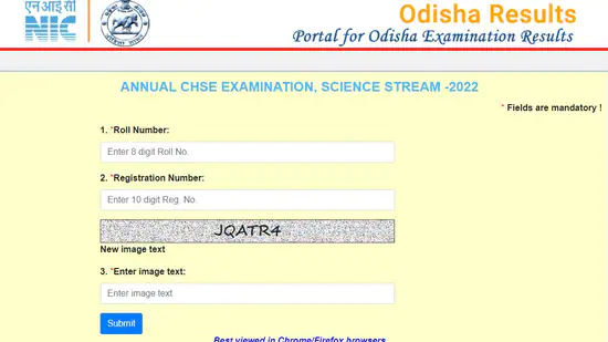 Odisha Class 12th Result 2022