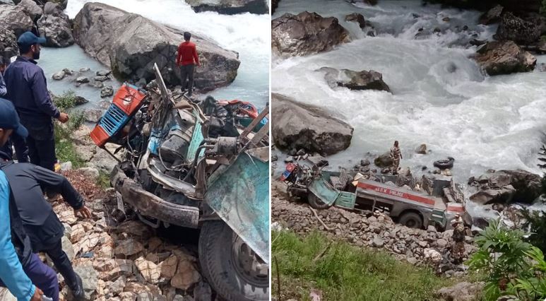 Pahalgam: ITBP bus carrying 39 personnel falls down in river