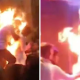 Man accidentally sets himself on fire