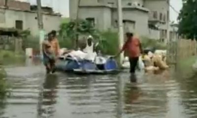 makeshift boat in Bihar