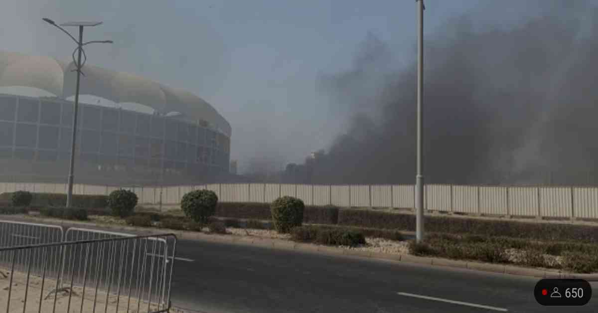 Dubai Stadium fire