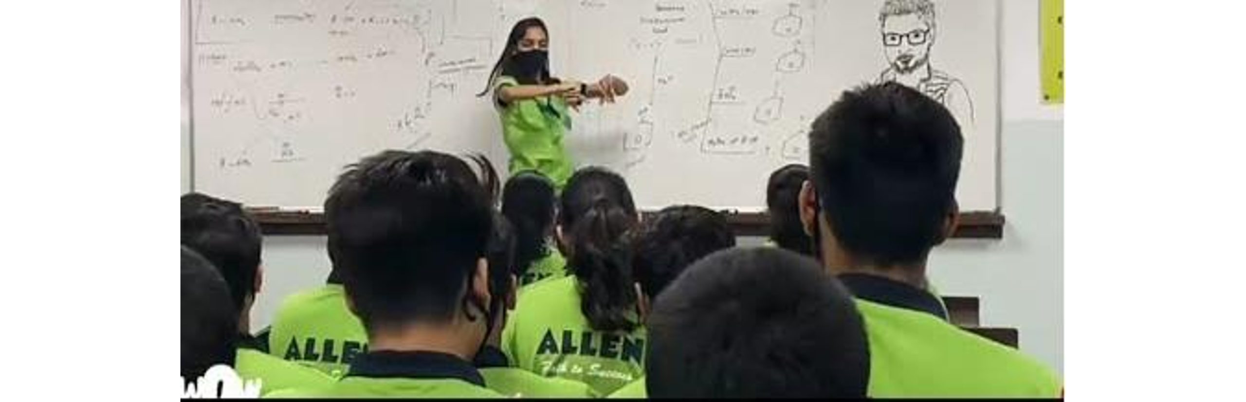 female student dancing during coaching