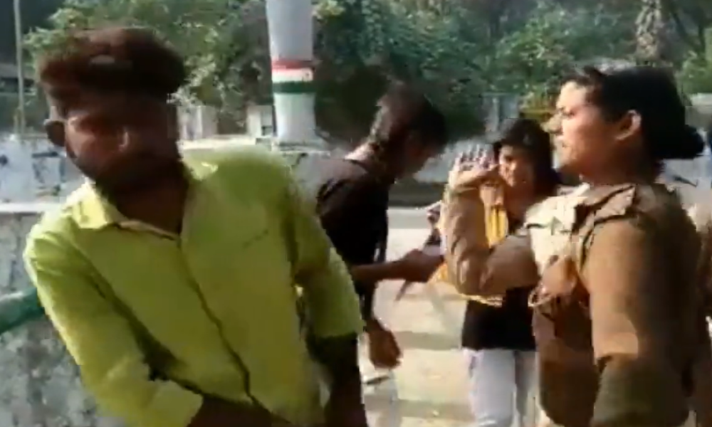 Police slap man