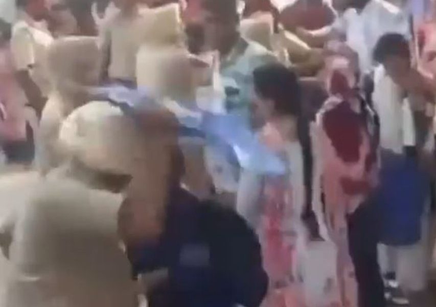 Viral: Policeman canes woman teacher protesting outside Punjab minister Gurmeet Singh