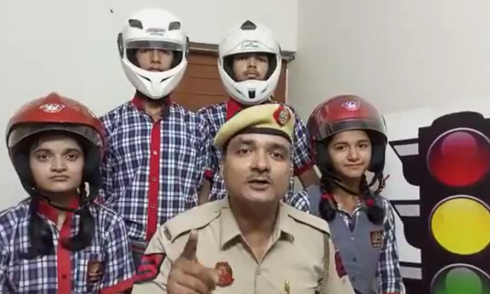 Delhi Police promoting road safety