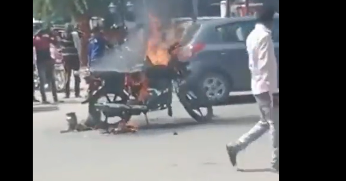 UP man sets bike ablaze