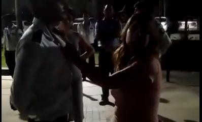 Noida woman slaps security guard
