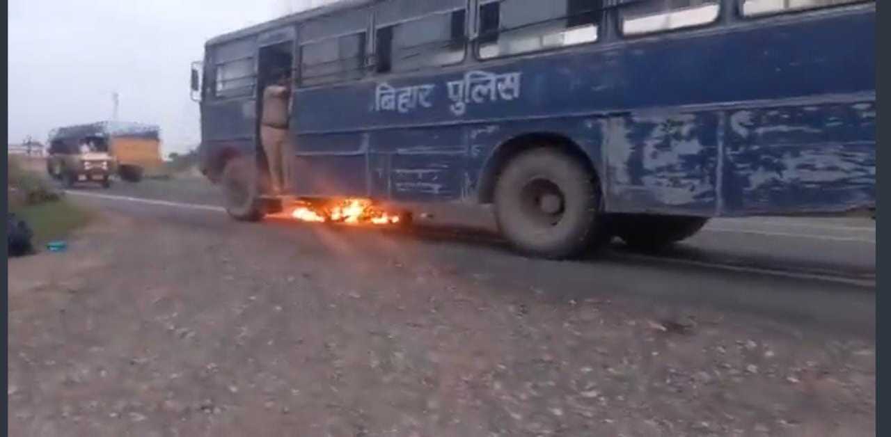 Bihar police bus