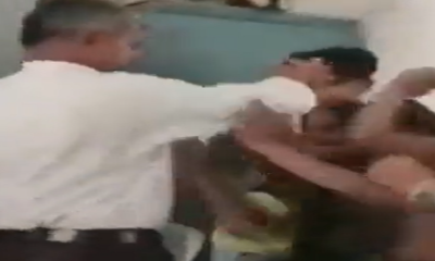 Azamgarh Teacher thrashed with slippers