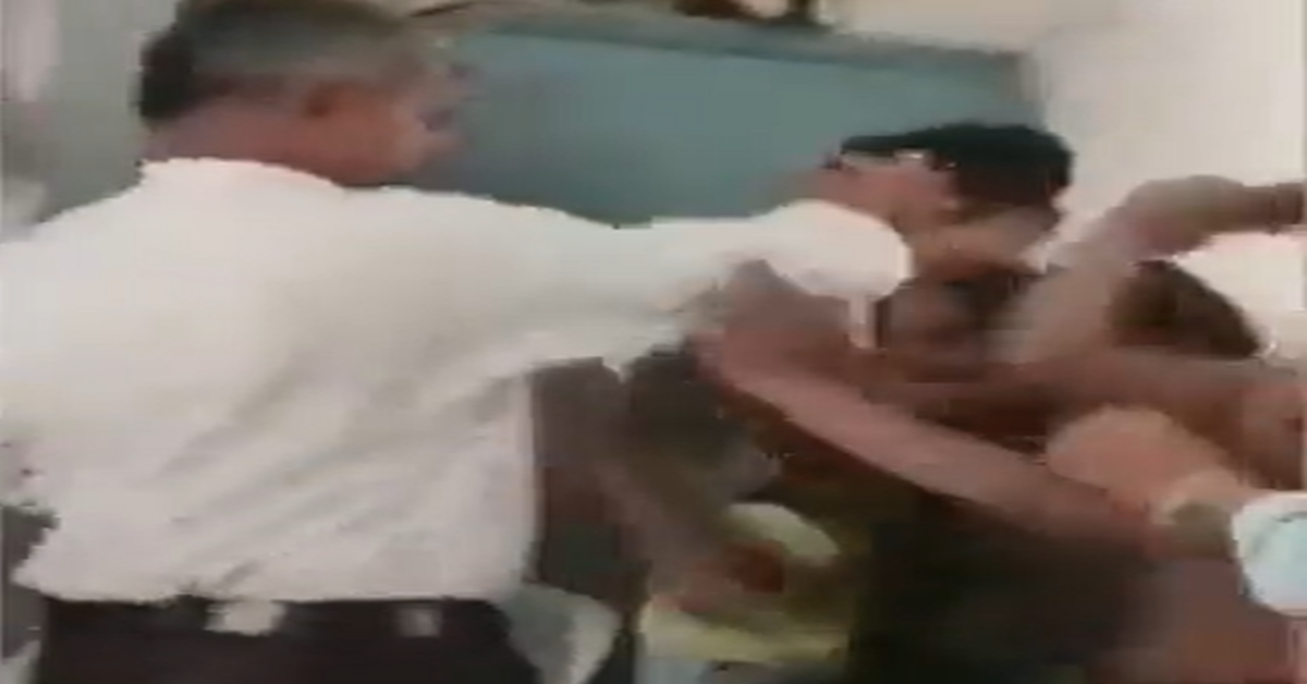 Azamgarh Teacher thrashed with slippers
