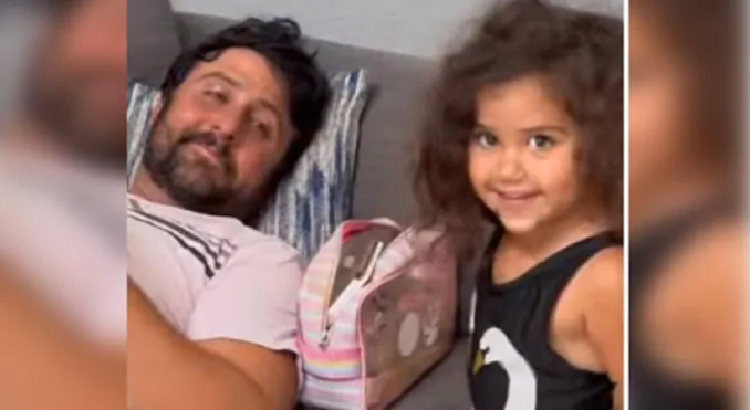 little girl amazes internet by showing her makeup skills on her father  video goes viral
