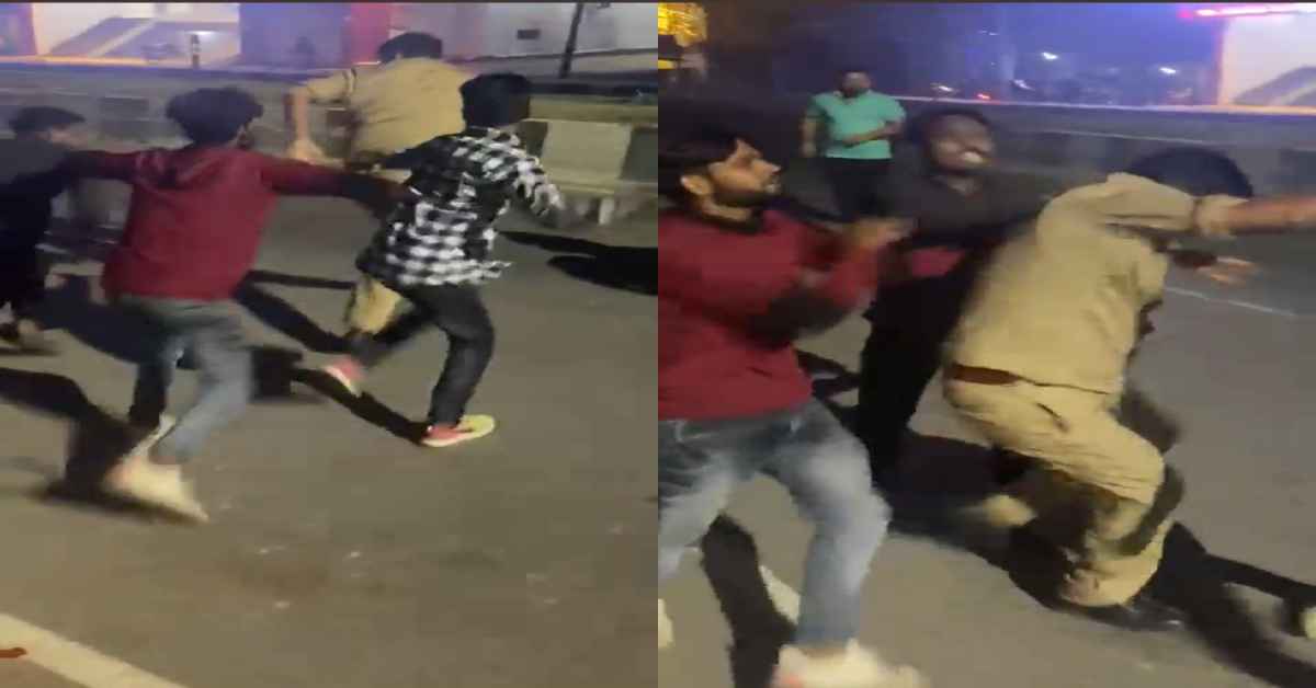 youth beats Policeman
