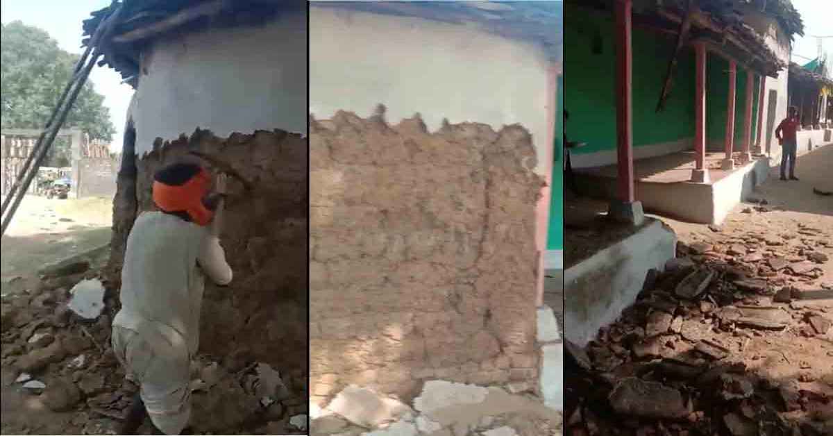 MP: Embarresed by his rape accused son, man gets his own house demolished in Guna | WATCH