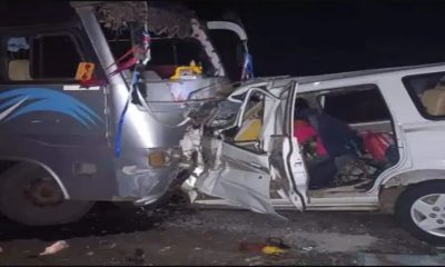 car-bus head-on collision
