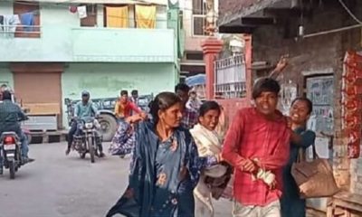 Madhya Pradesh woman hits man with slippers in crowded market in Khurai district for kidnapping, assaulting her daughter