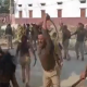 Police lathi charge woman in UP