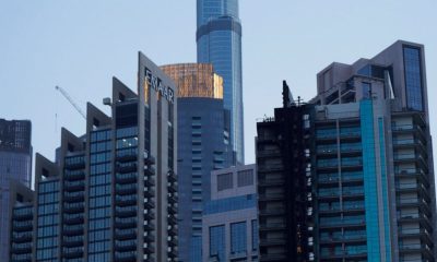 Fire breaks out at skyscraper near world's tallest building Burj Khalifa in Dubai