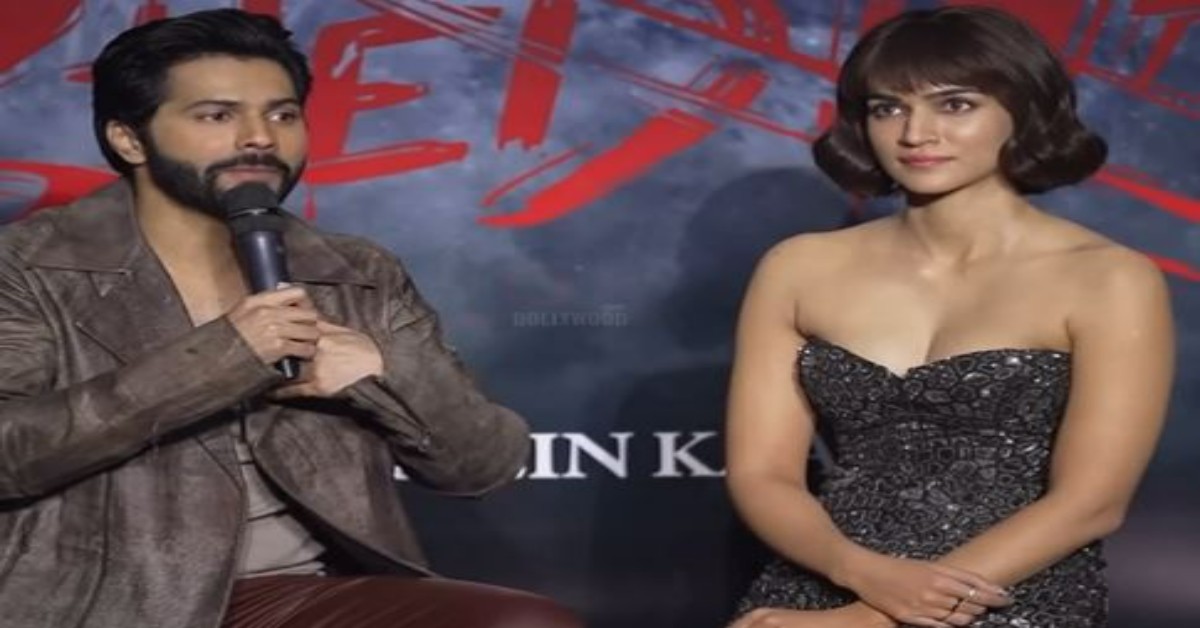 Bhediya Promotions: Kriti Sanon looks awkward while Varun Dhawan talks about films with cringe worthy VFX