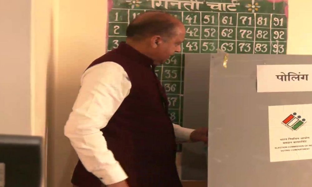 Himachal polls: CM Jairam Thakur cast vote with family, PM Modi appeals to voters to turn out in huge numbers