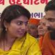 Cricketer Ravindra Jadeja attends BJP event in Jamnagar with wife Rivaba