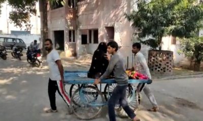 UP man carries mother to hospital on push cart