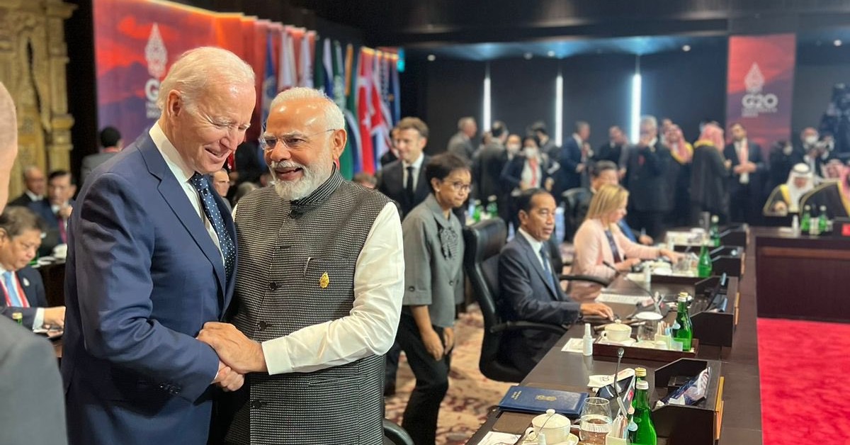 PM Modi, Joe Biden at the G20 Summit in Bali