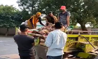 Pregnant woman transported to the hospital on tractor in Agra