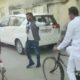 Gujarat Congress MLA reach with cylinder on his bicycle