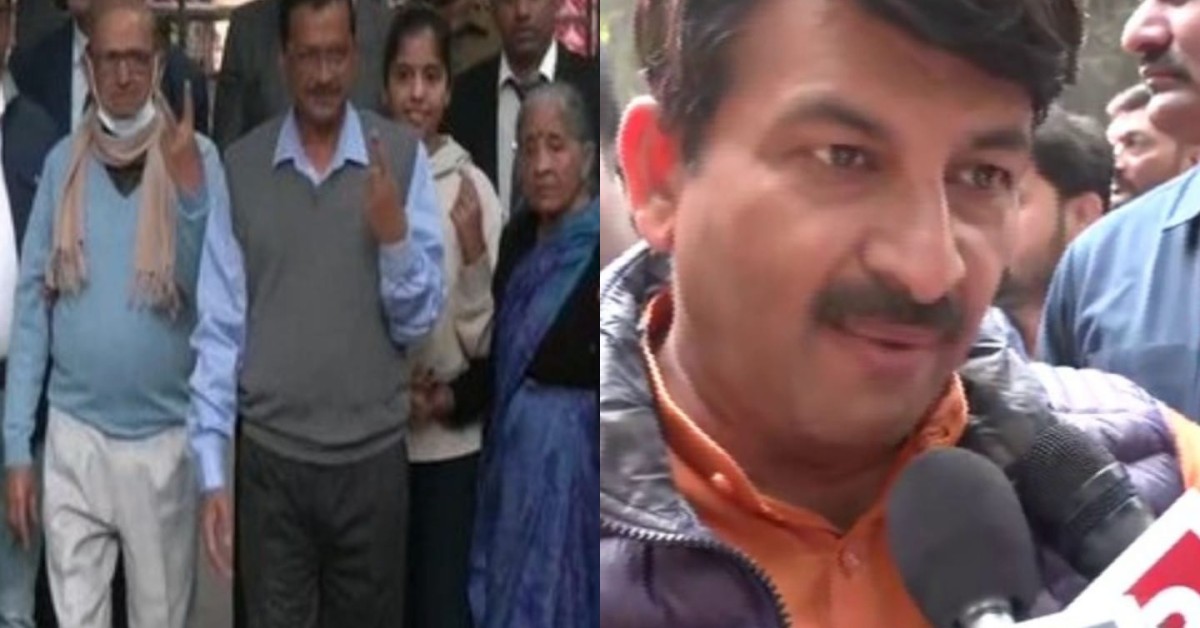 Kejriwal urges citizens to not vote for corrupt, Manoj Tiwari appeals for re-election as 450 voters missing from list