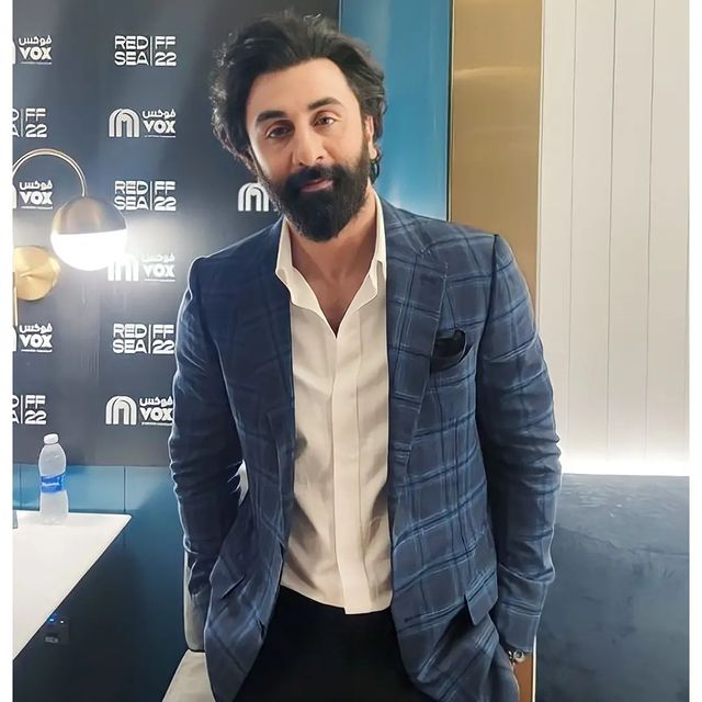 Ranbir Kapoor looks classy in his checkered blazer as he arrives at Red Sea  International Film Festival; PICS