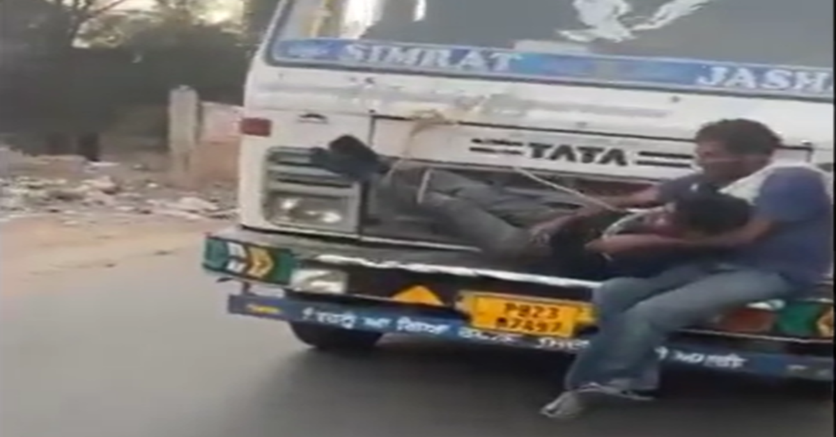 Punjab man tied to truck