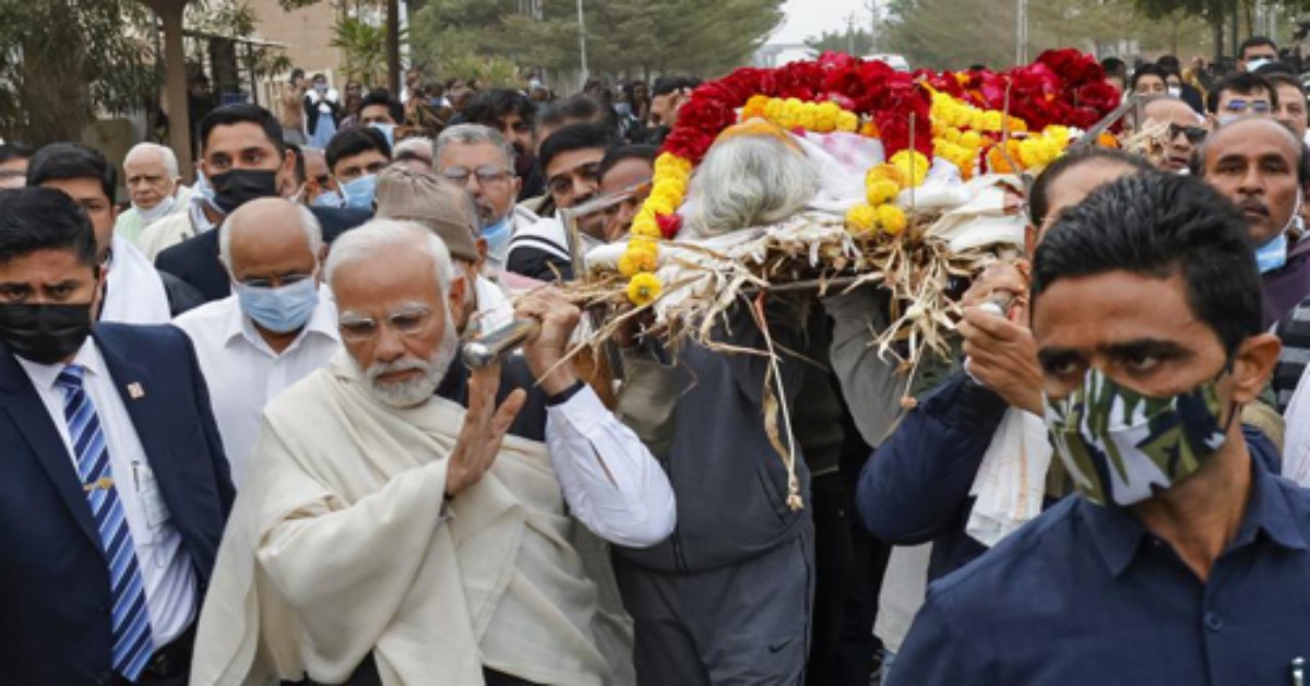 modi's mother funeral